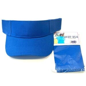 Blue Sun Visor and Arm Sleeve Set